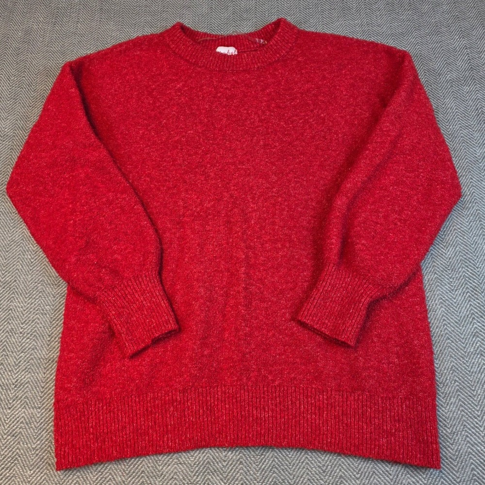 Isabel by Ingrid & Isabel Red Marl Knit Maternity Crew Neck Sweater XS